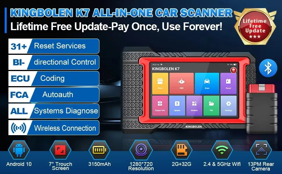 KINGBOLEN K7 All-System Automotive Diagnostic Tool