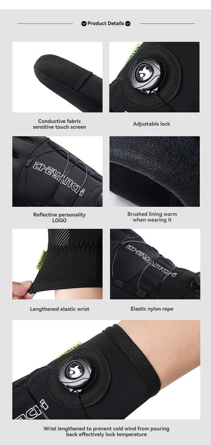 GTUBIKE Winter Waterproof Touchscreen Cycling Gloves