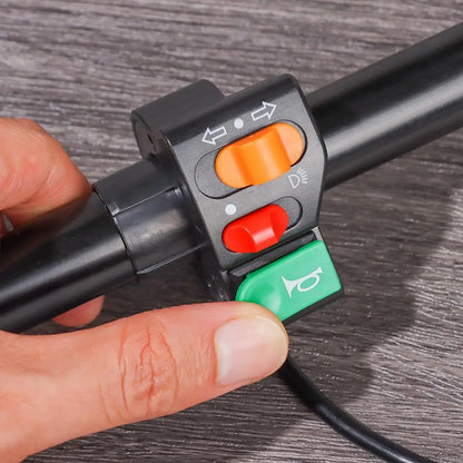3-in-1 E-Bike-Lenkerleuchte, Hupe & Blinkerschalter für Elektrofahrräder & Roller