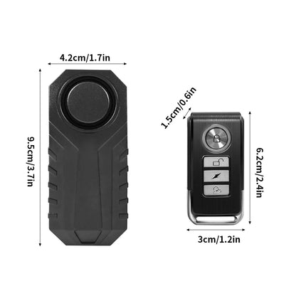 Wireless Waterproof Bike Vibration Alarm with Remote Control