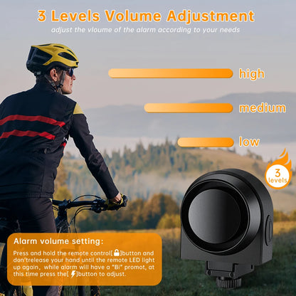 Wireless Bike Alarm – 115dB Waterproof Security Alarm with Remote Control