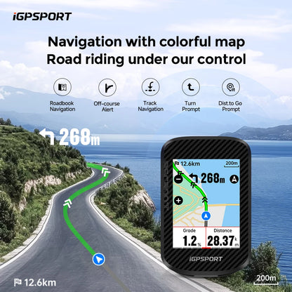 iGPSPORT BSC300T Touchscreen-Fahrradcomputer Globale farbige Karte Drahtloser Radcomputer E-Bike-Unterstützung