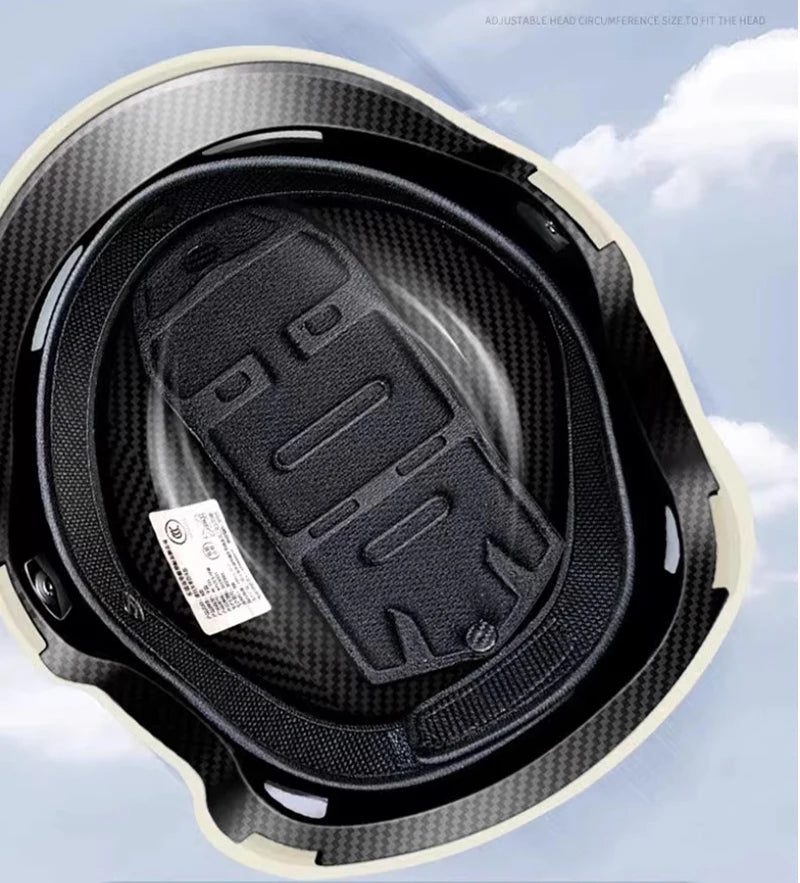 ABS Half Face Helmet with Visor for Electric Bikes, Scooters & Motorcycles