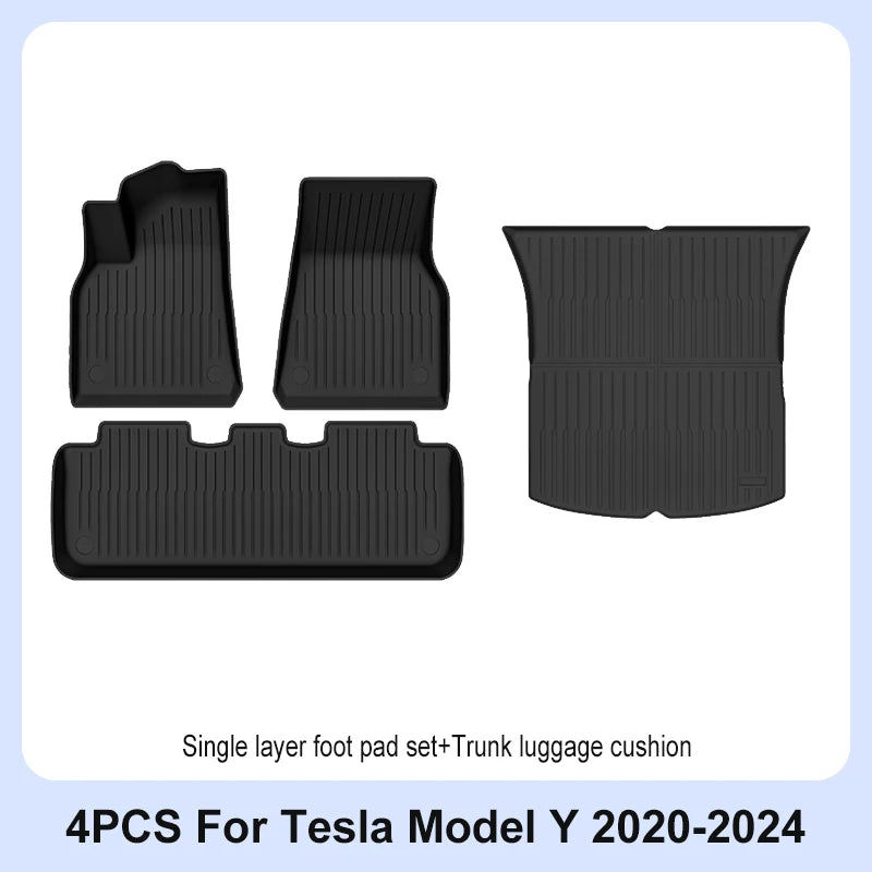 Tesla Model Y 2020-2024 TPE-Fußmatten und rutschfeste Innenauskleidungen