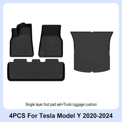Tesla Model Y 2020-2024 TPE-Fußmatten und rutschfeste Innenauskleidungen