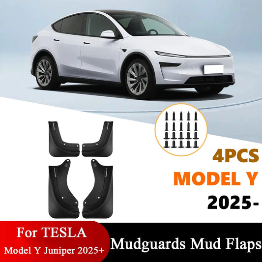 Tesla Model Y Juniper 2025-2026 ABS Mud Flaps 4-Piece Set
