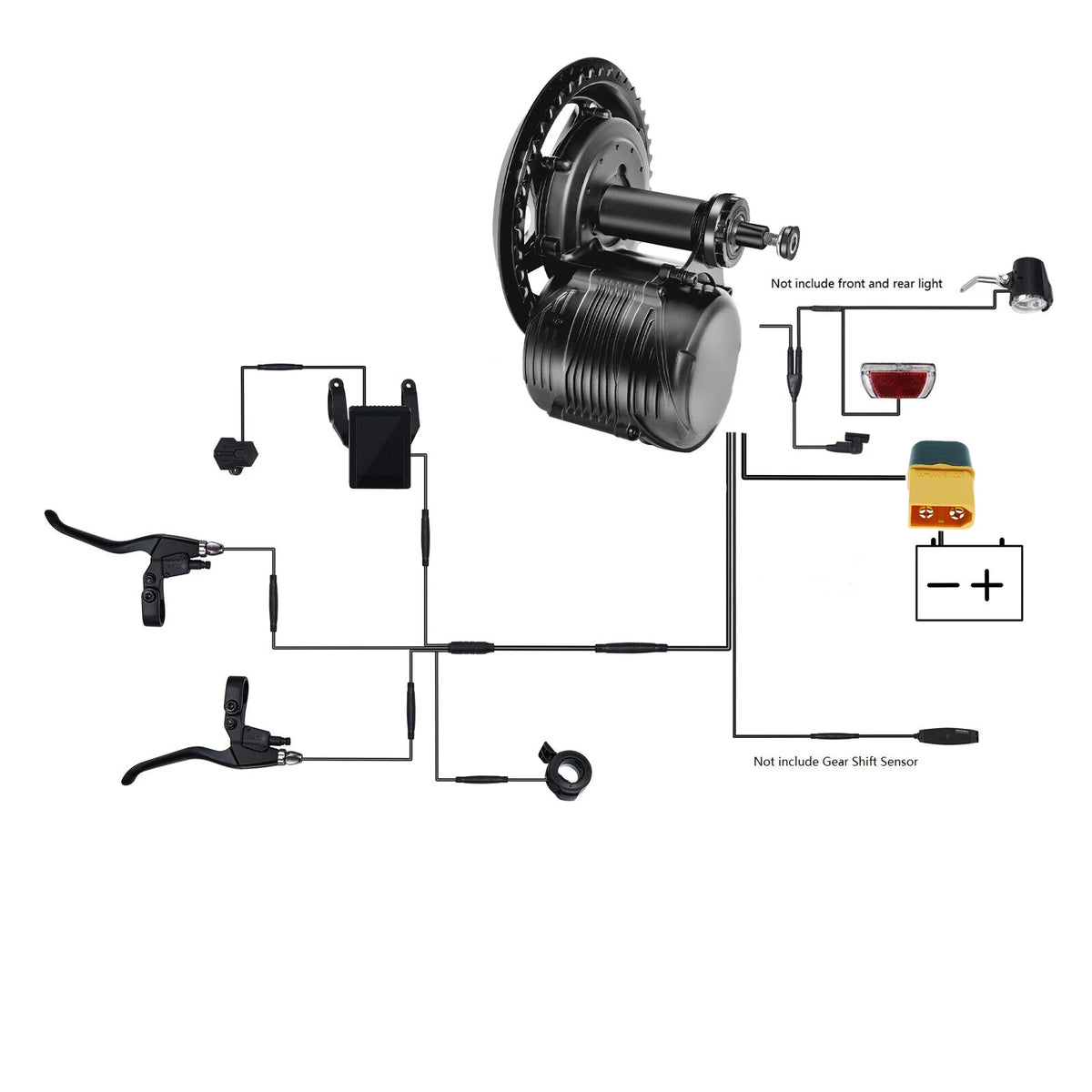 TONGSHENG TSDZ8 48V 750W Mittelmotor-Umrüstsatz für E-Bikes