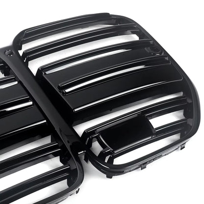 Calandre avant style M4 compatible avec BMW Série 4 G22 G23 420i 430i 435i M440i 2021-2024, calandre de course type « rein » noir brillant
