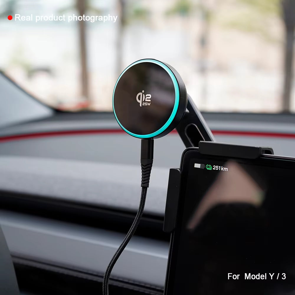 Magnetic Wireless Charging Phone Mount for Tesla / BYD