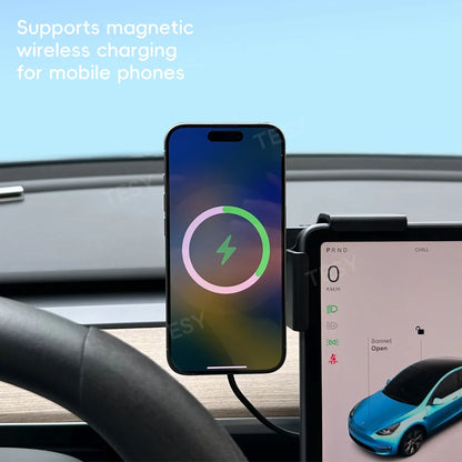 Magnetic Wireless Charging Phone Mount for Tesla / BYD