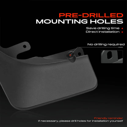A-Premium Rivian R1T 2022-2024 Front & Rear Mud Flaps, 4-Piece Set