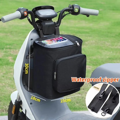 Wasserdichte E-Bike-Fronttasche zur Aufbewahrung von Helm und Regenjacke