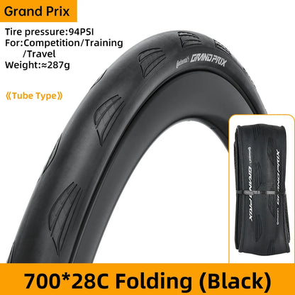 Continental Grand Prix Road Bike Tyre 700 x 25C–32C Folding Clincher