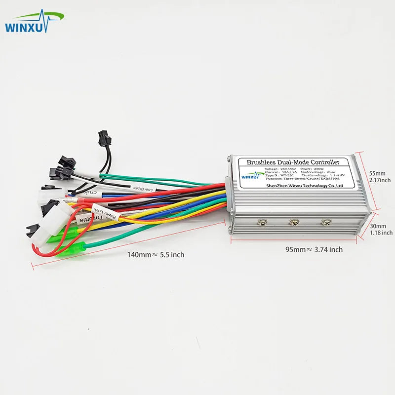 24V/36V/48V Brushless Motor Dual Mode Speed Controller for Electric Bikes & Scooters