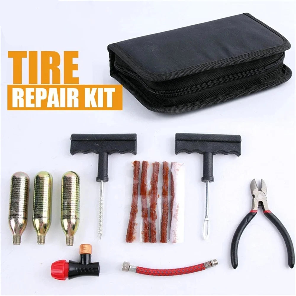 Tubeless Tyre Puncture Repair Kit with Rubber Strips