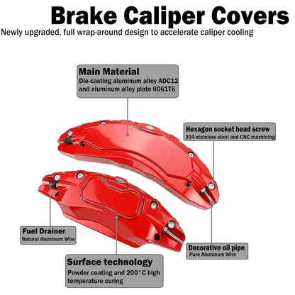 Tesla Model Y 2020-2024 Aluminium Brake Caliper Covers 4-Piece Set