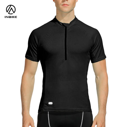 INBIKE Men's Summer Cycling Jersey Quick Dry with 3 Rear Pockets & Reflective Details