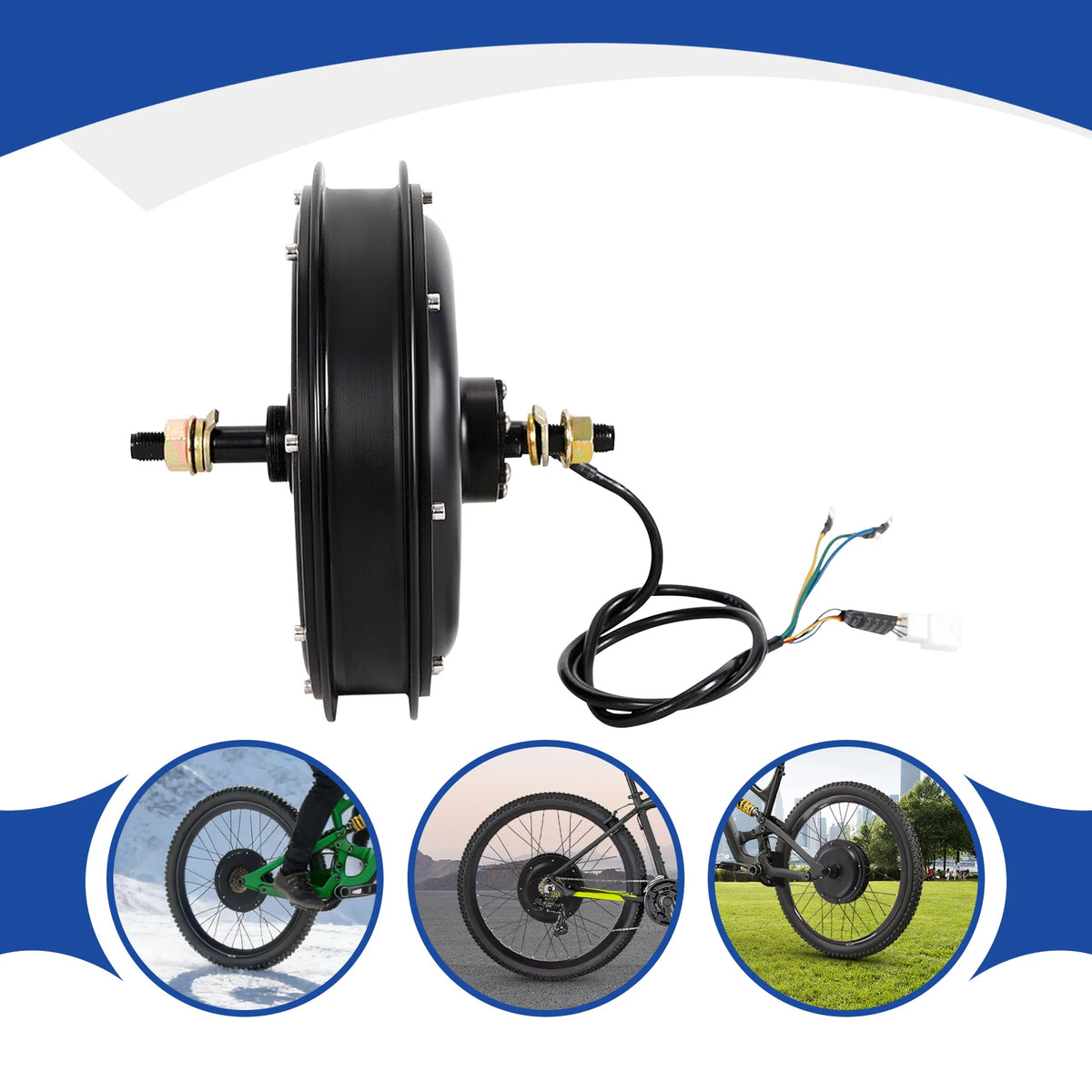48V 1500W bürstenloser Hinterradnabenmotor für E-Bike-Umrüstungen