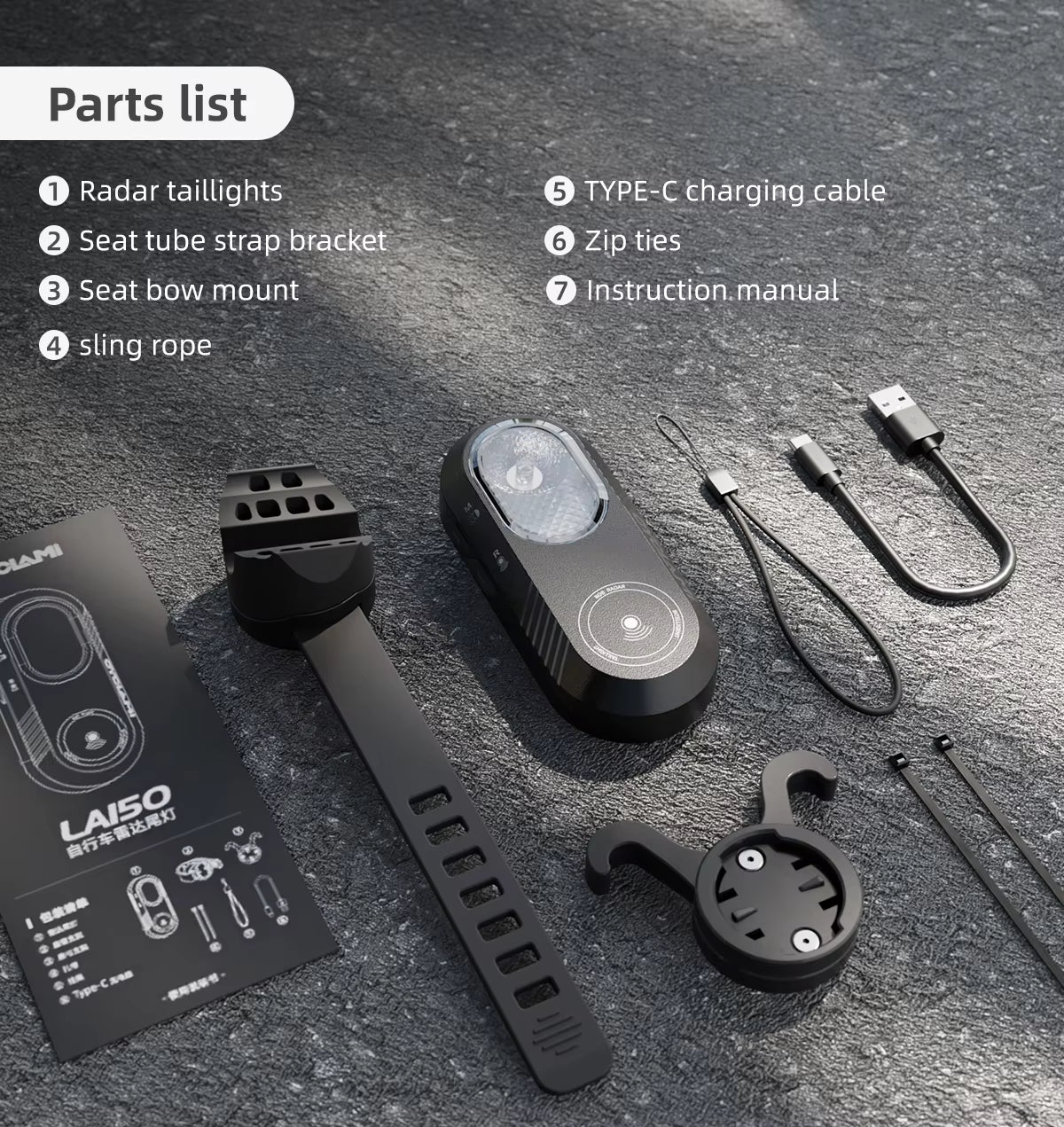CYCLAMI LA150 Smart Radar Bike Tail Light