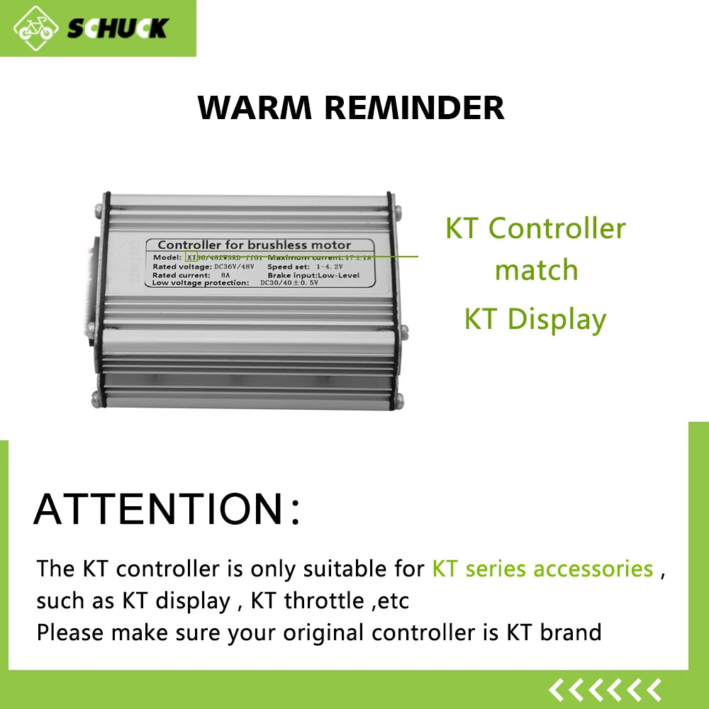 KT Waterproof Sine Wave E-Bike Controller – 36V/48V Brushless Motor Controller
