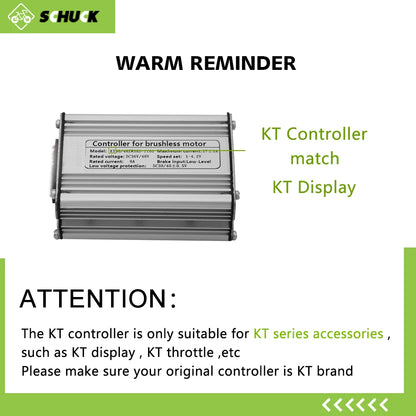 KT Waterproof Sine Wave E-Bike Controller – 36V/48V Brushless Motor Controller