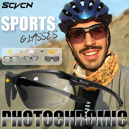 SCVCN Photochromic Cycling Sunglasses UV400 Sports Glasses