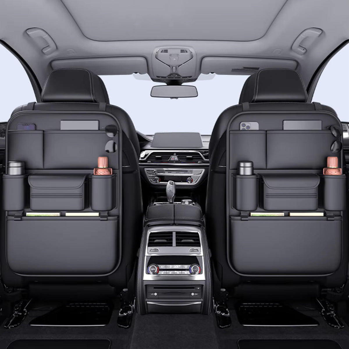 Universal PU Leather Car Seat Back Organizer
