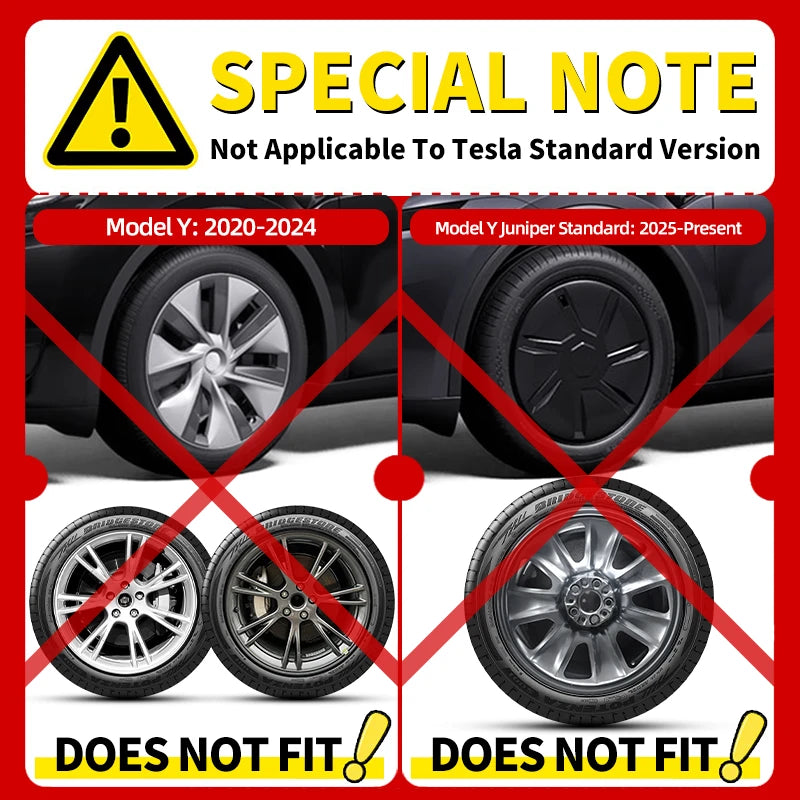 Tesla Model Y Juniper 19-Inch Smooth Style Hub Caps 2025–2026