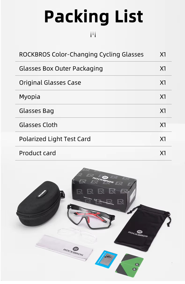 ROCKBROS Photochrome Fahrradbrille