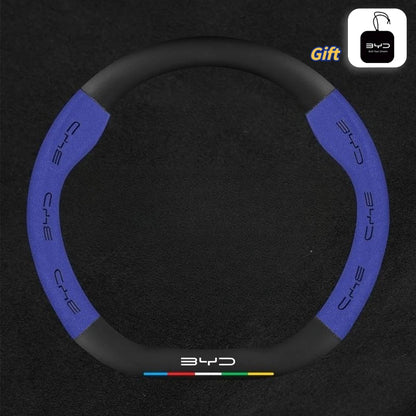 BYD Suede & PU Sport Steering Wheel Cover