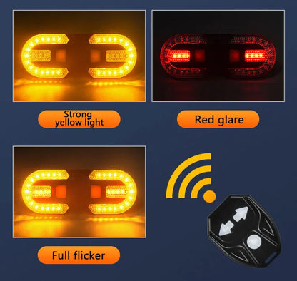 Drahtlose Funkfernbedienung Fahrrad Blinker LED Rücklicht