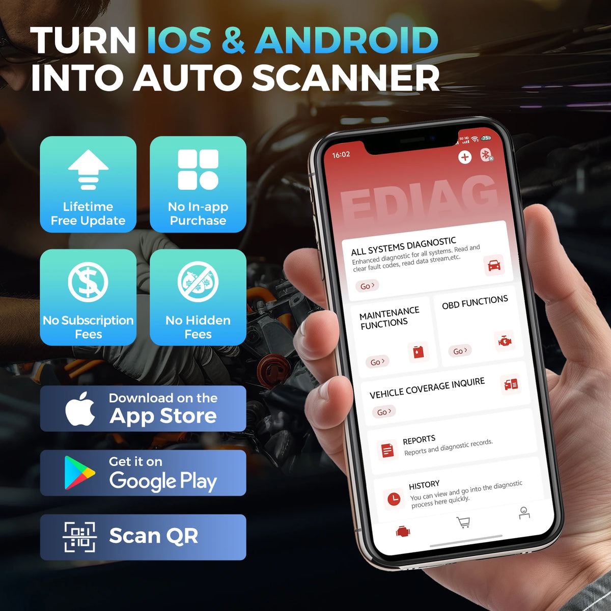 KINGBOLEN Ediag Elite All-System Automotive Diagnostic Tool