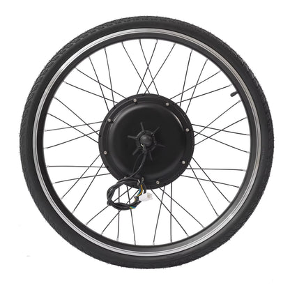 26 Zoll 48V 1000W Elektrofahrrad Umbausatz - Bürstenloser Getriebeloser Motor, Daumengas & 3 LED-Leuchten, Bremsabschaltung & 120KG