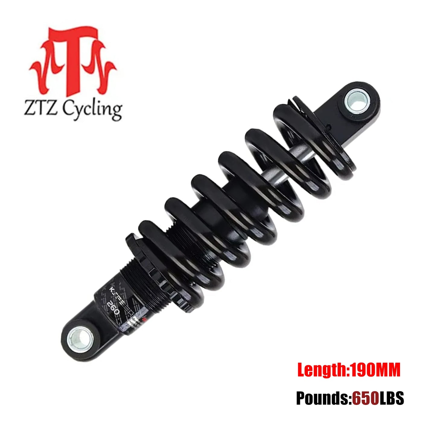 KS-260 Adjustable Coil Rear Shock Absorber for MTB, E-Bikes & Scooters