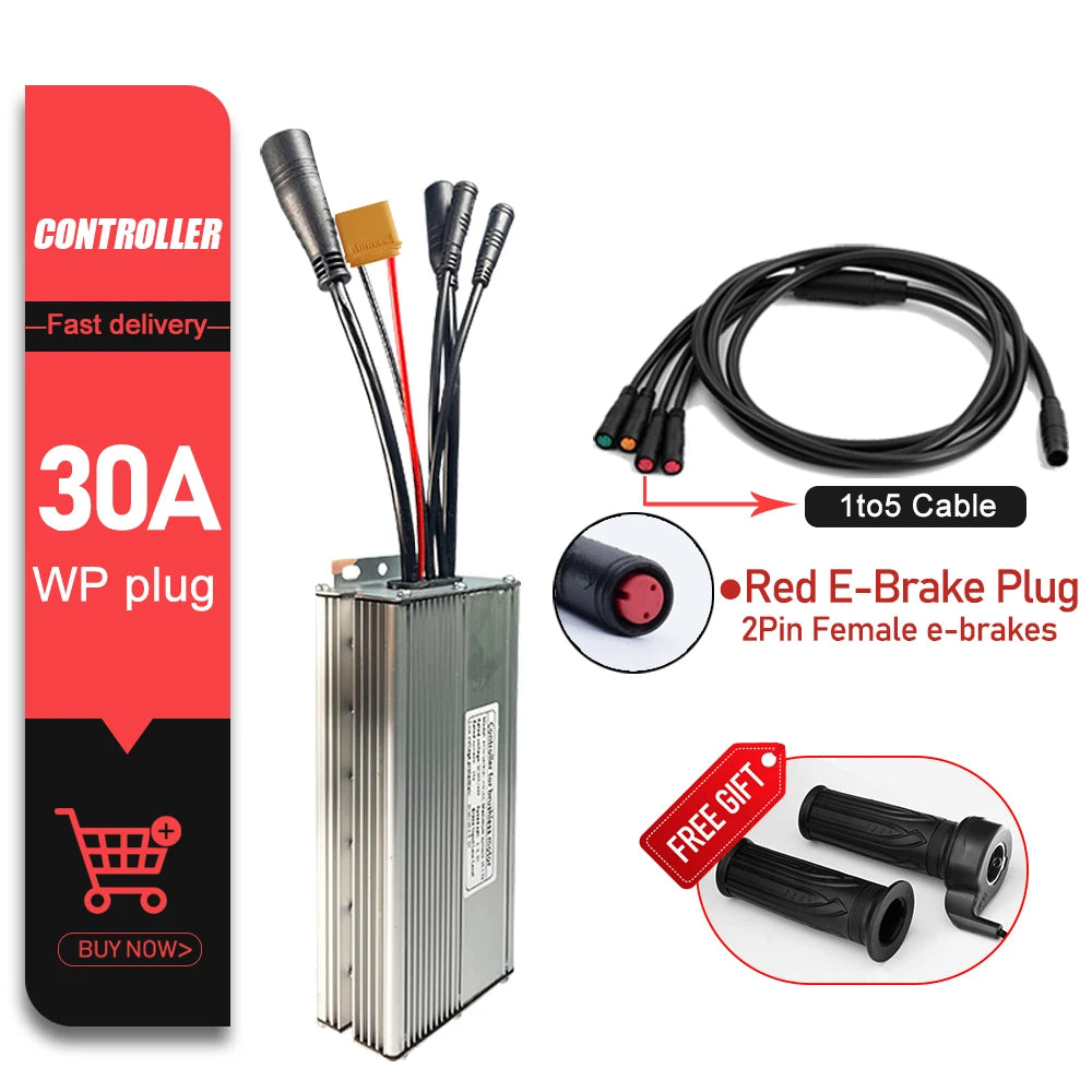 KT Waterproof E-Bike Controller 36V/48V – 14A to 35A Brushless Motor Controller