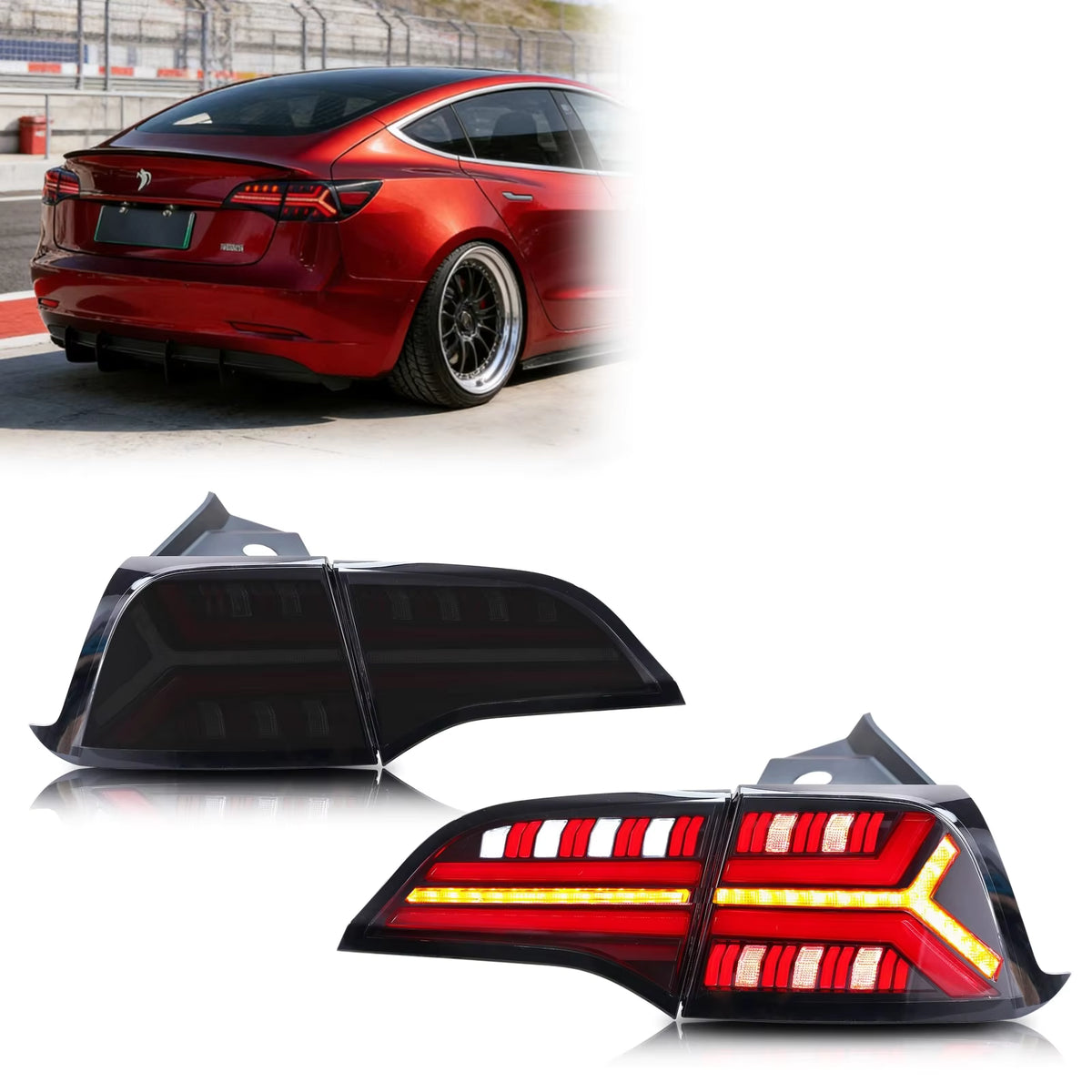 LED Tail Lights for Tesla Model 3 / Model Y 2017–2023