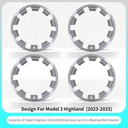Tesla Model 3 Highland 2024-2026 19-Inch Wheel Rim Protector Covers, 4-Piece Set