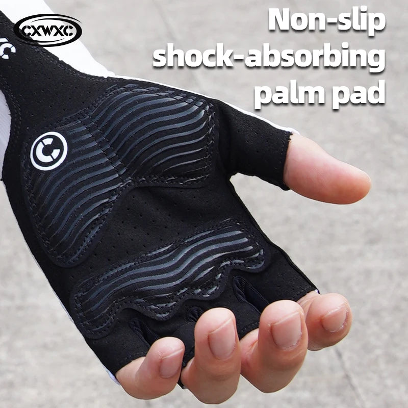 Cycling Half Finger Gloves with Extended Wrist Support