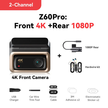 Caméra embarquée DDPAI Z60 Pro 4K avec HDR, GPS et Wi-Fi 5 GHz