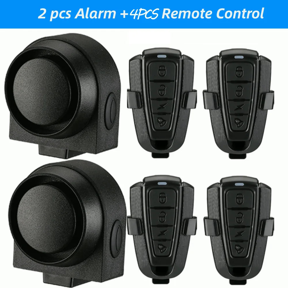 Wireless Bike Alarm – 115dB Waterproof Security Alarm with Remote Control