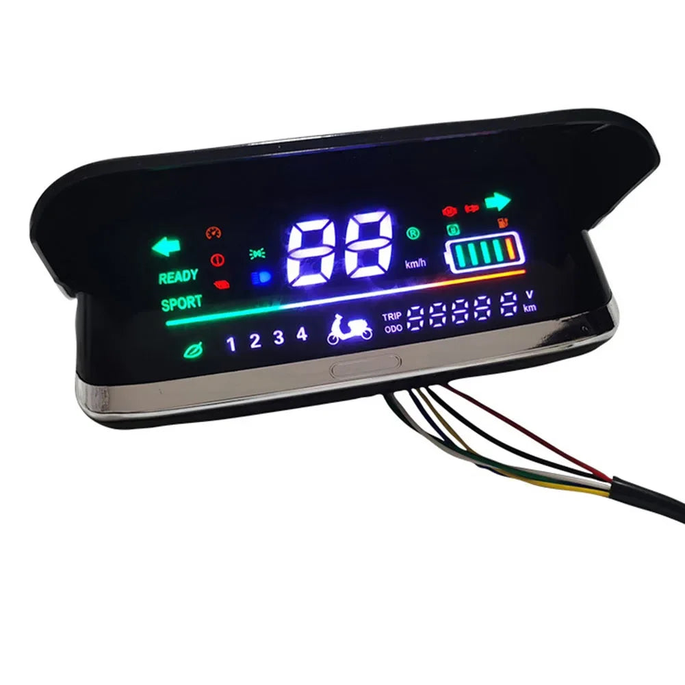 Electric Bike LCD Display Screen 48V–72V with 6-Pin Connector