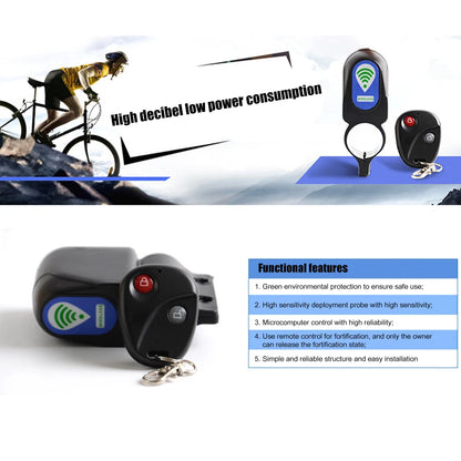 Wireless Bicycle Anti-Theft Alarm Bell with Remote Control
