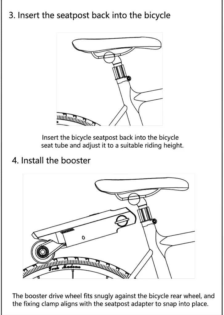200W E-Bike Power Assist Kit with 18V 10Ah Battery