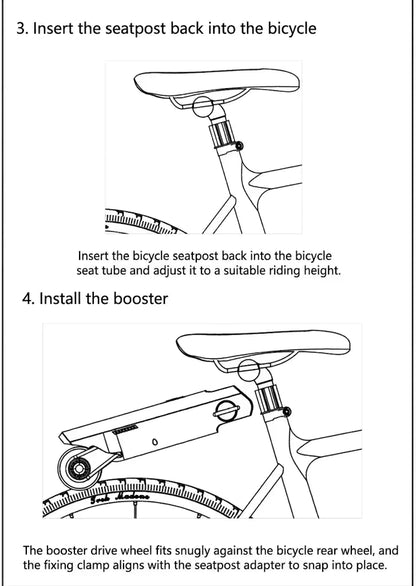 200W E-Bike Power Assist Kit with 18V 10Ah Battery
