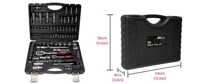 95-Piece CR-V Steel Socket Wrench Set with 1/4-Inch & 1/2-Inch Drives