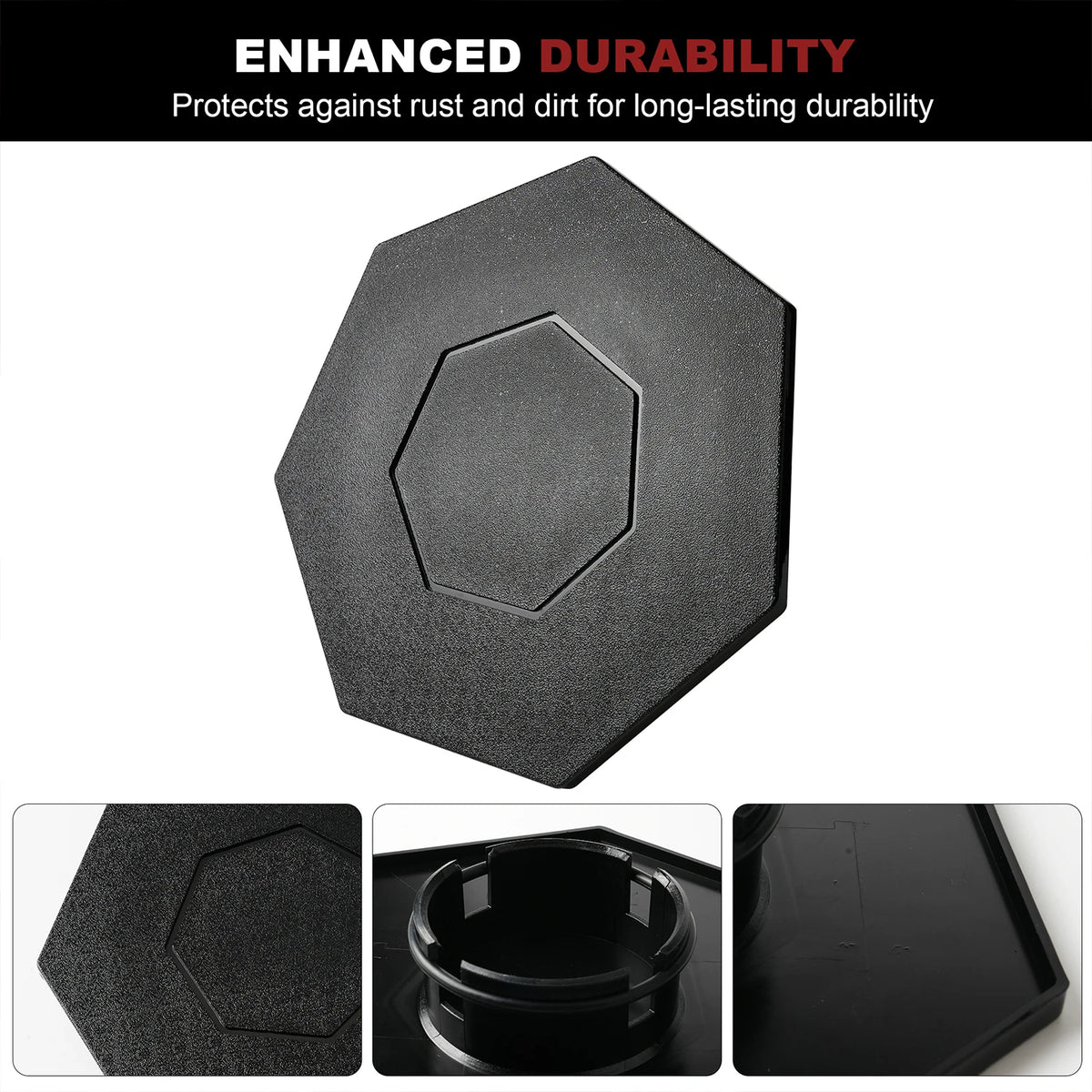Tesla Cybertruck Matte Black Centre Wheel Caps, 4-Piece Set