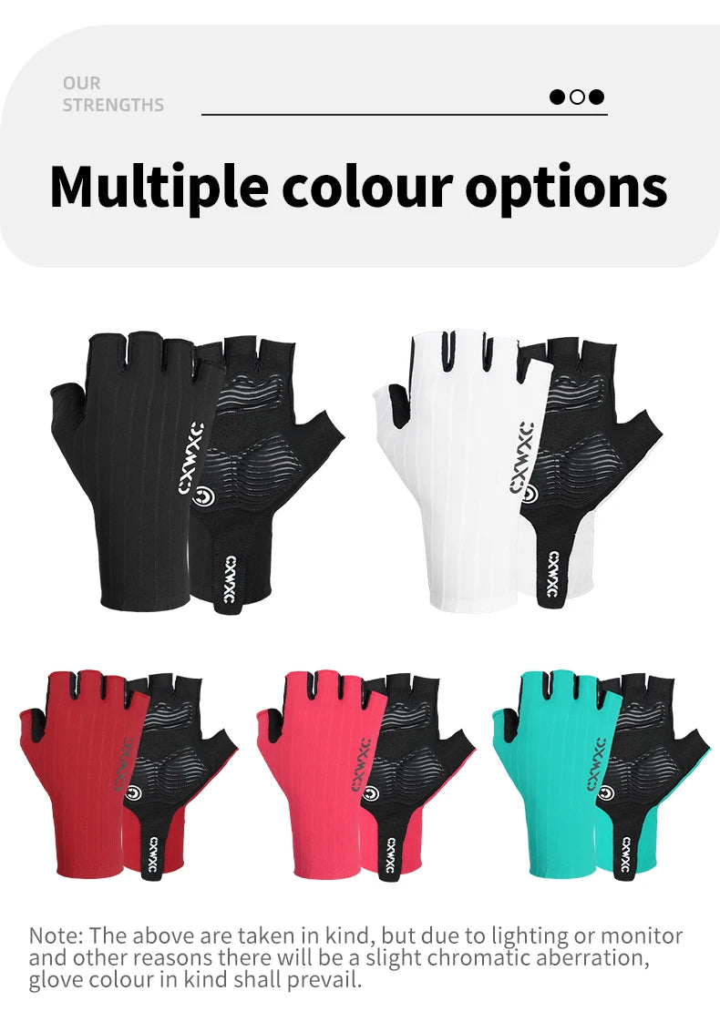 Cycling Half Finger Gloves with Extended Wrist Support