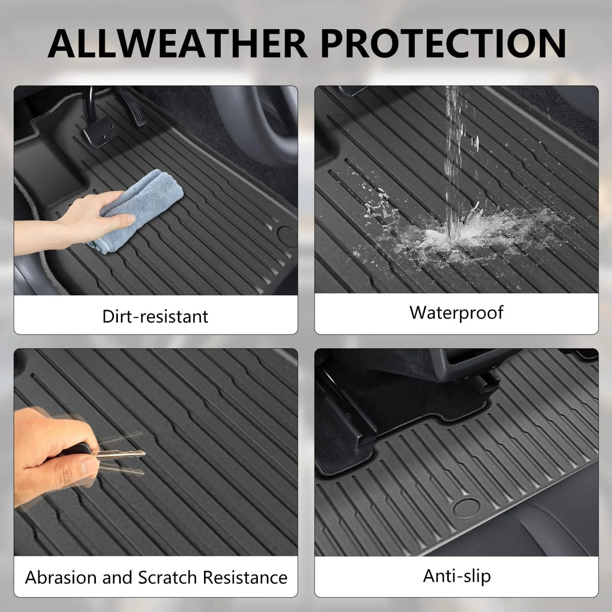 Tesla Model Y Juniper 2025-2026 All-Weather TPE Floor Mats & Cargo Liners Set