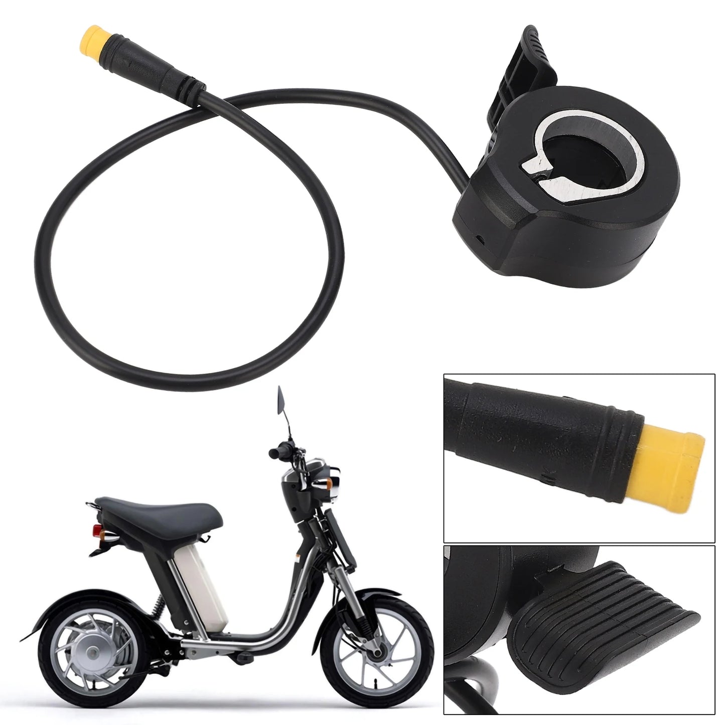 Neuer 130X Daumengas-Geschwindigkeitsregler Zubehör Wasserdichter Stecker für Elektroroller E-Bike Daumengas rechts/links