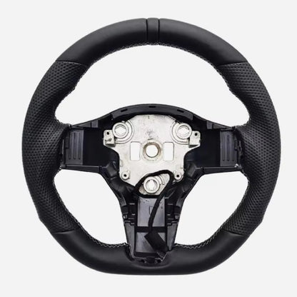 Heated Sport Leather Steering Wheel for Tesla Model 3 / Model Y